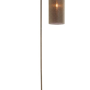 Alternative view of Bruine gebogen katoen/metalen vloerlamp Light & Living Donio