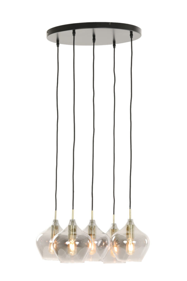 Retro glazen hanglamp vijf lichtpunten Light & Living Rakel - Image 4