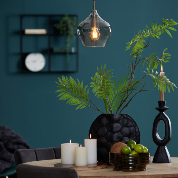 Retro hanglamp rookglas met goud Light & Living Rakel - Image 4