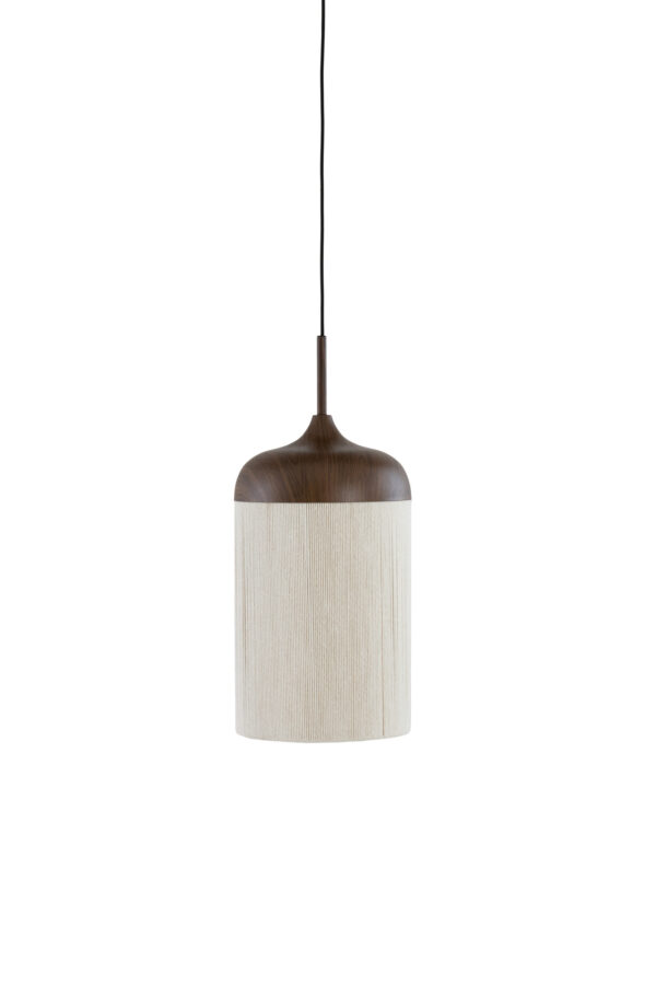 Naturel/bruine hanglamp katoendraad bekervorm Light & Living Dania