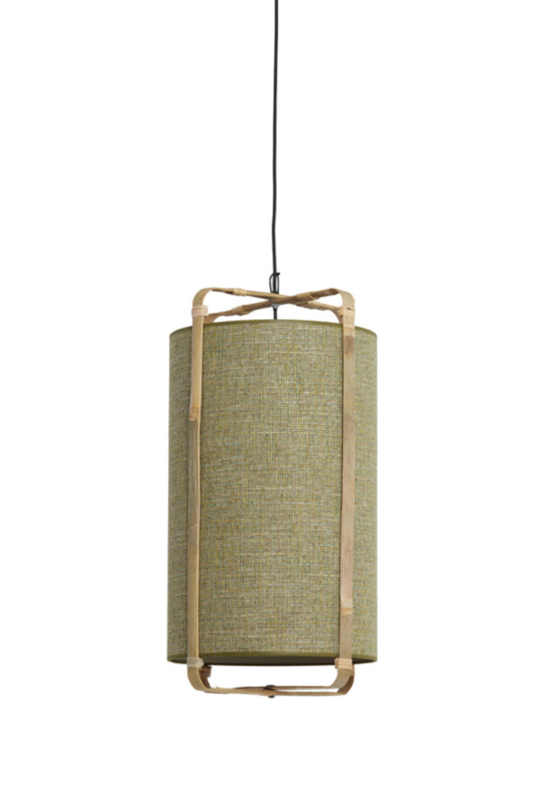 Hanglamp groen bamboe frame Light & Living Sendai - Image 2