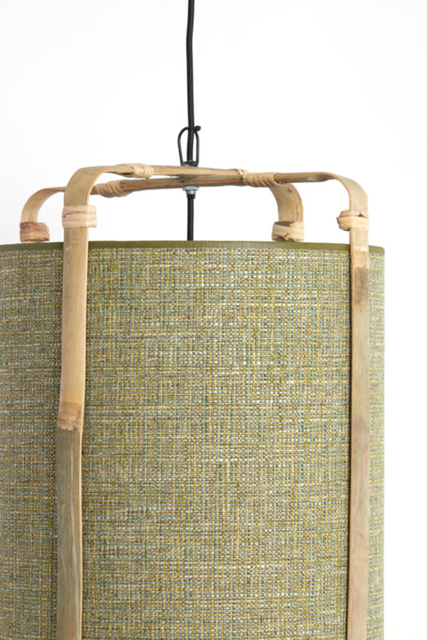Groene hanglamp bamboe frame Light & Living Sendai - Image 6