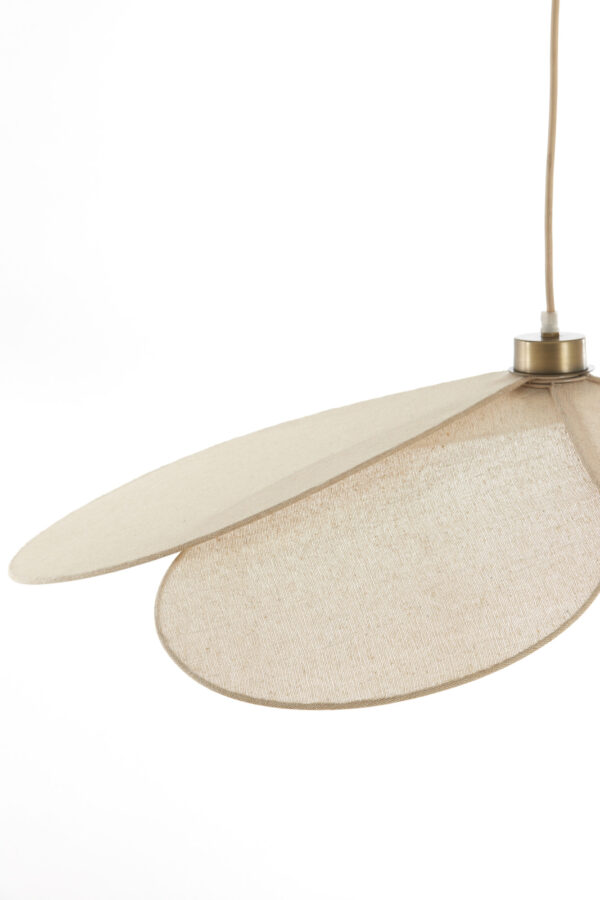 Beige hanglamp bloemvorm textiel Light & Living Fyano - Image 6