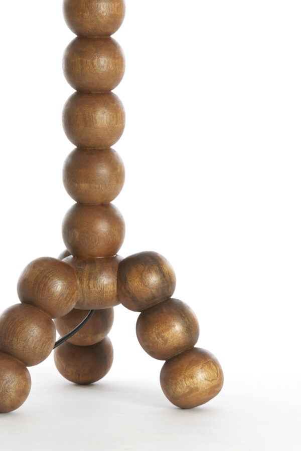 Lichtbruine houten bollen tafellamp Light & Living Veglio - Image 4