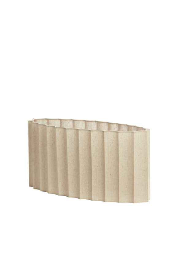Ovale geplooide beige lampenkap Light & Living Disli - Image 2
