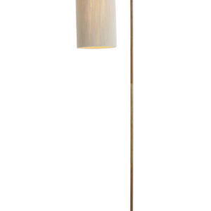 Alternative view of Gebogen katoen/metalen vloerlamp bruin Light & Living Donio