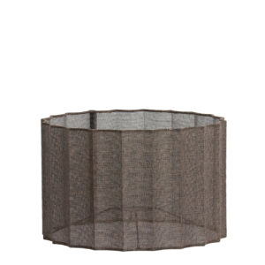 Geplooide cilinder lampenkap bruin Light & Living Disli