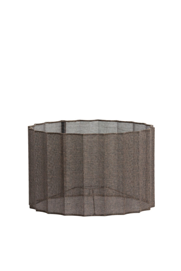 Geplooide cilinder lampenkap bruin Light & Living Disli