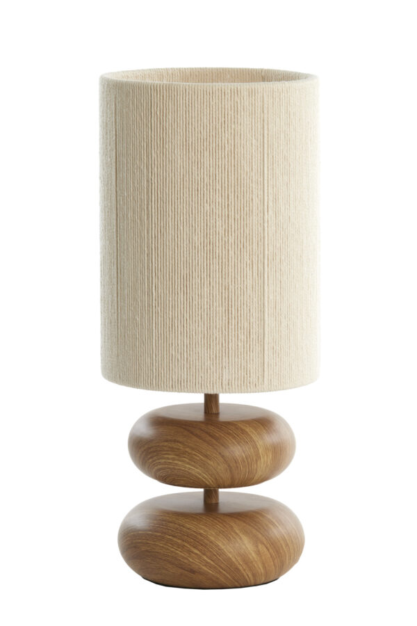 2-houtplateau japandi tafellamp naturel Light & Living Danialo