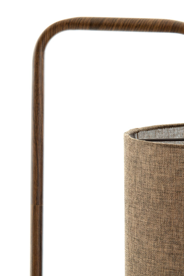 Bruine gebogen katoen/metalen vloerlamp Light & Living Donio - Image 7