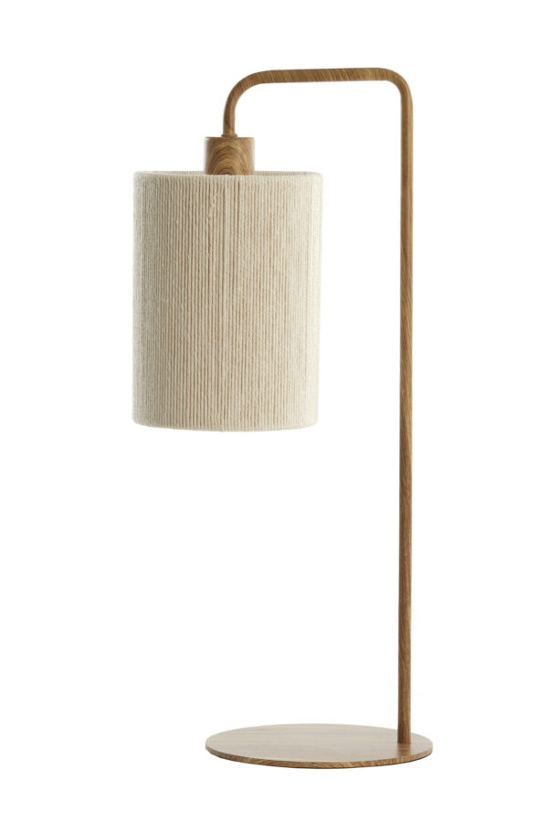 Tafellamp japandi beige/naturel gebogen Light & Living Donio