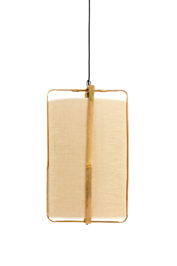 Hanglamp beige frame bamboe Light & Living Sendai