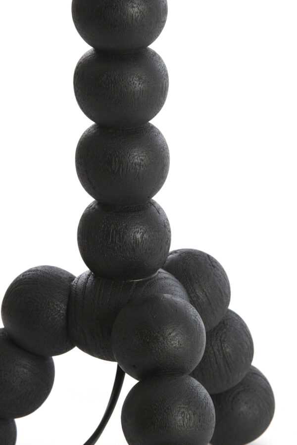 Tafellamp houten bollen zwart Light & Living Veglio - Image 3