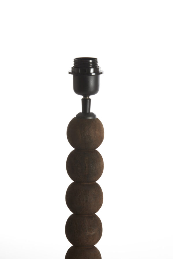 Tafellamp bollen hout donkerbruin Light & Living Veglio - Image 3