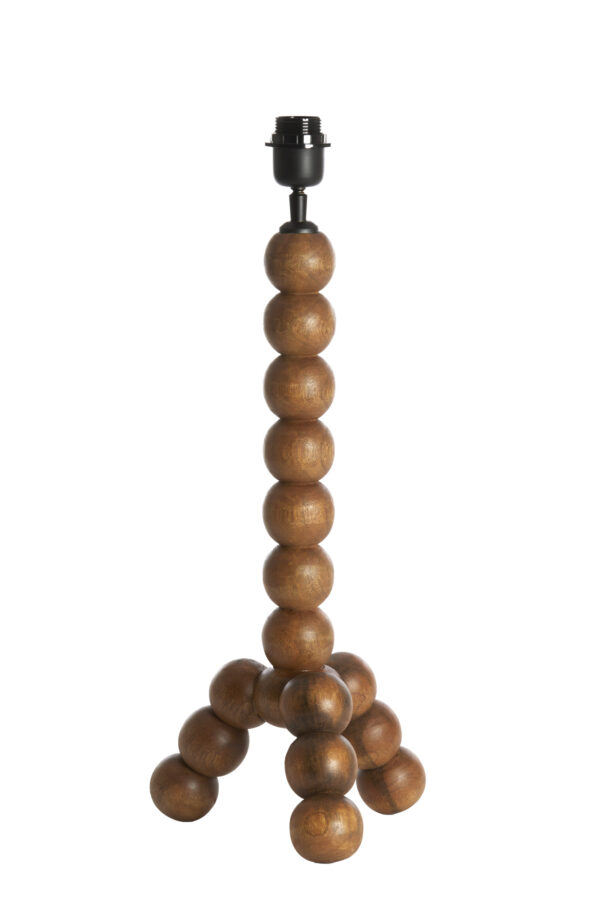 Tafellamp houten bollen lichtbruin Light & Living Veglio