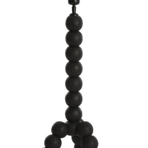 Zwarte tafellamp houten bollen Light & Living Veglio