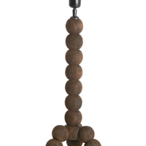 Alternative view of Tafellamp bollen hout donkerbruin Light & Living Veglio