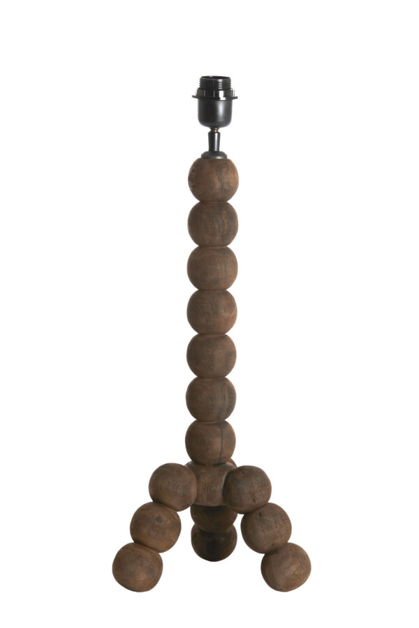 Tafellamp bollen hout donkerbruin Light & Living Veglio - Image 2