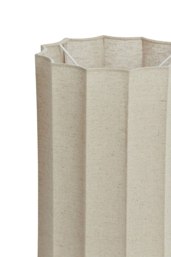 Hoge beige geplooide lampenkap Light & Living Disli - Image 2