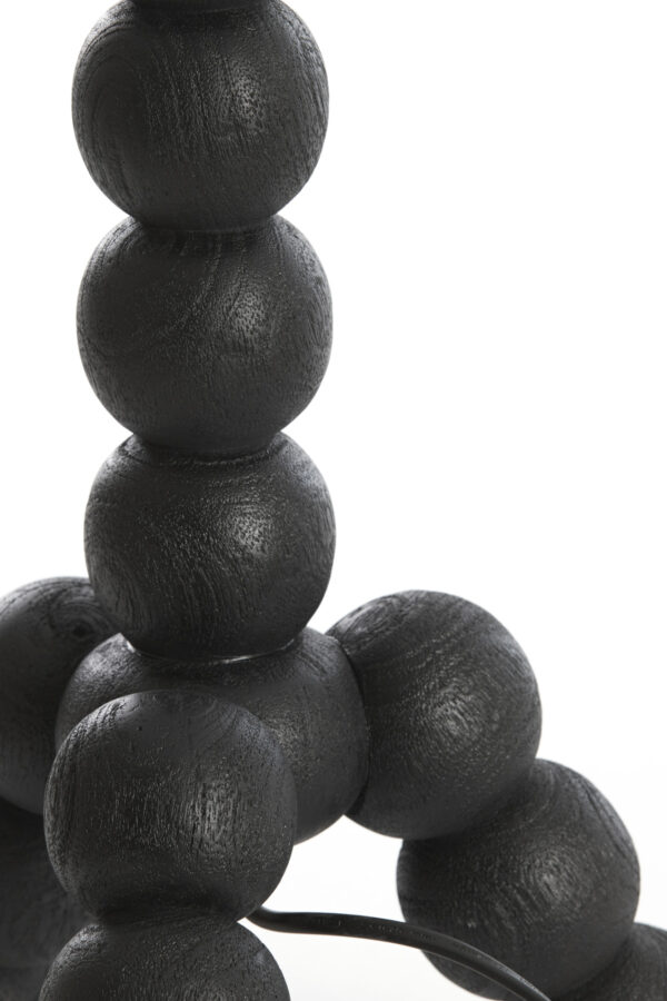 Zwarte tafellamp houten bollen Light & Living Veglio - Image 3