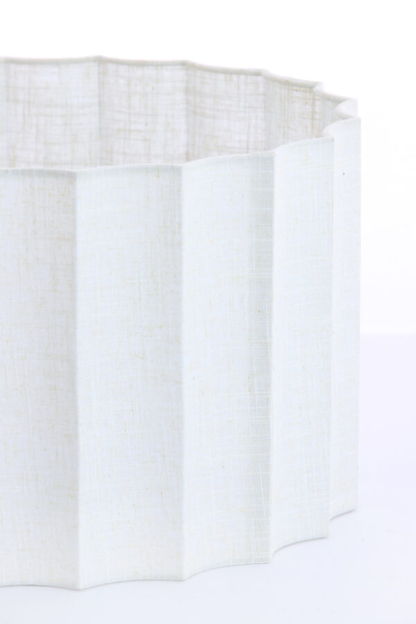 Witte geplooide lampenkap cilinder Light & Living Disli - Image 3