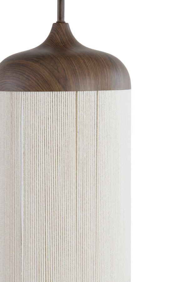 Bekervormige naturel/bruine katoendraad hanglamp Light & Living Dania - Image 3