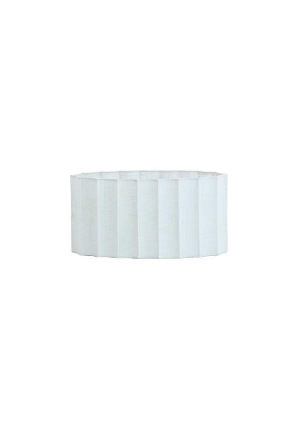 Ovale witte geplooide lampenkap Light & Living Disli