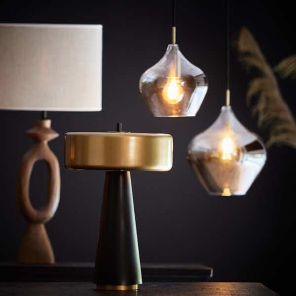 Retro hanglamp rookglas met goud Light & Living Rakel - Image 3