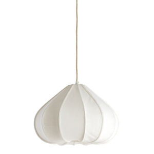 Witte japandi hanglamp peervorm Light & Living Zubeda