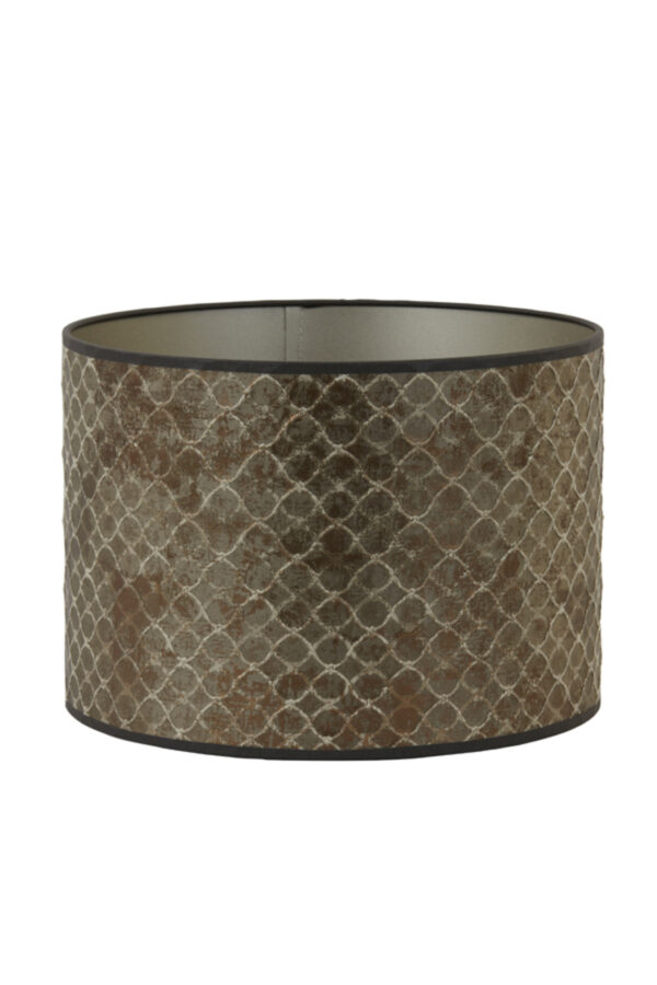 Velours lampenkap cilinder goudbruin Light & Living Elodi