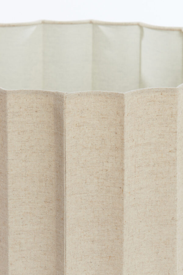 Beige geplooide cilinder lampenkap Light & Living Disli - Image 5