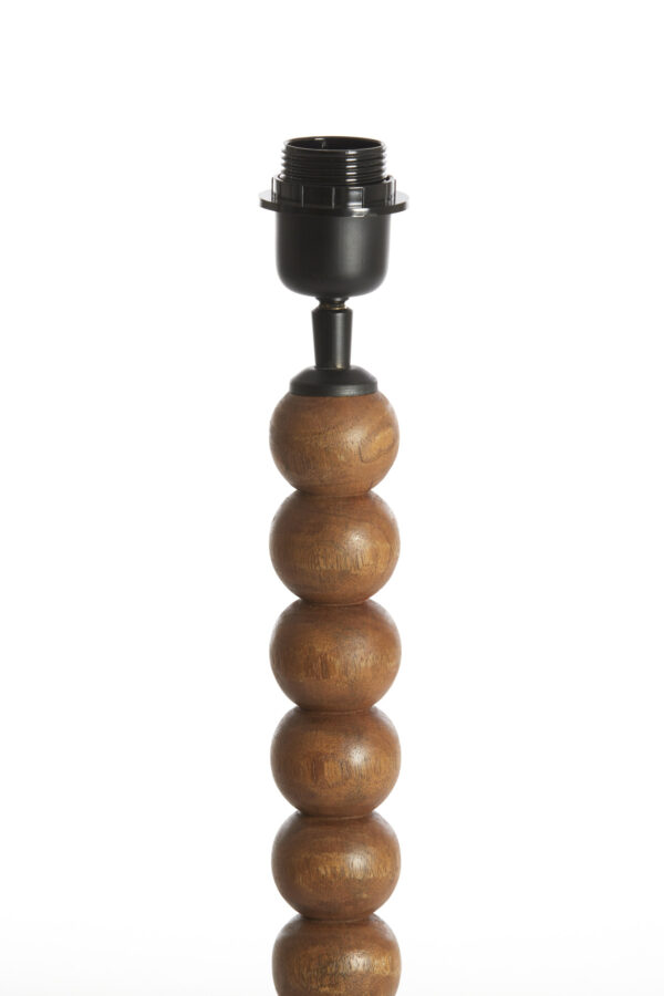 Lichtbruine houten bollen tafellamp Light & Living Veglio - Image 3