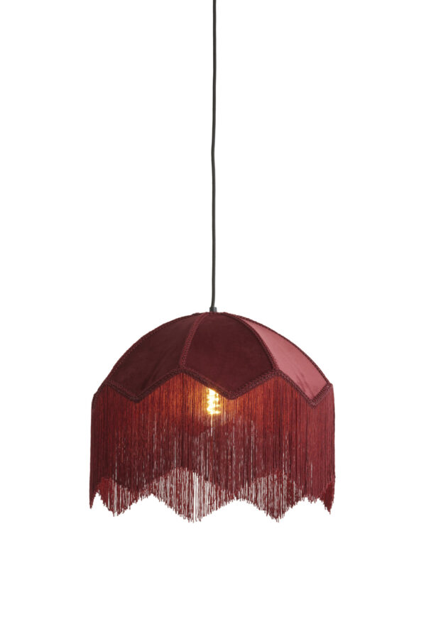 Vintage rode koepel hanglamp velvet Light & Living Malacia - Image 2