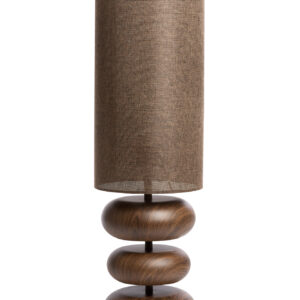 Bruine tafellamp japandi 3-houtplateau Light & Living Danialo