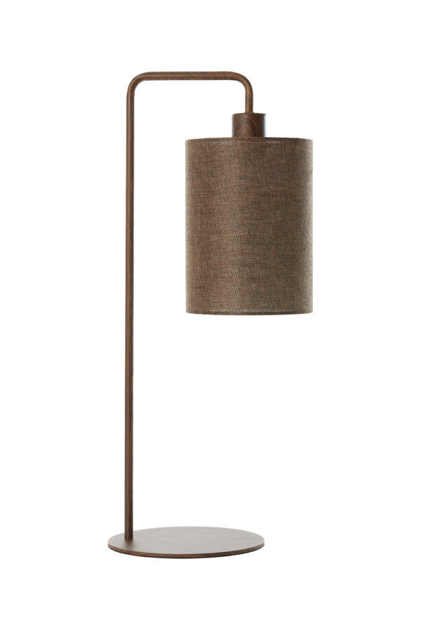 Gebogen japandi tafellamp bruin Light & Living Donio