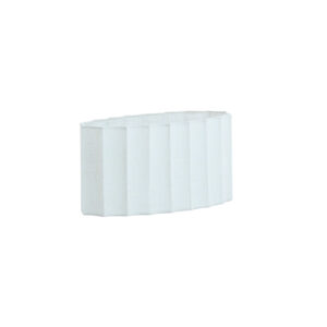Alternative view of Ovale witte geplooide lampenkap Light & Living Disli