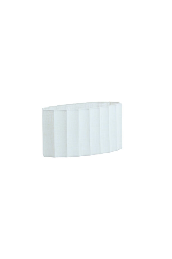 Ovale witte geplooide lampenkap Light & Living Disli - Image 2