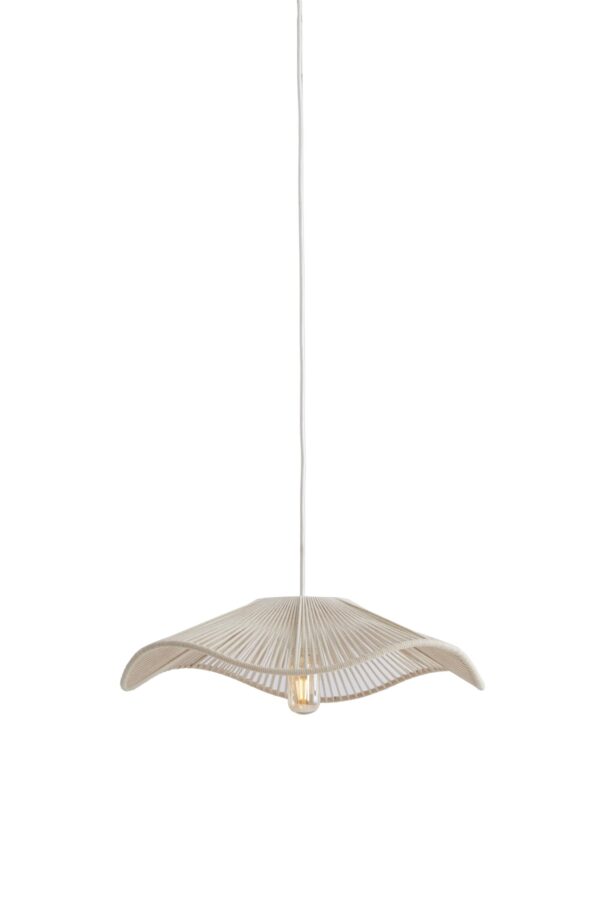 Beige organische hanglamp katoendraad Light & Living Rafa - Image 2
