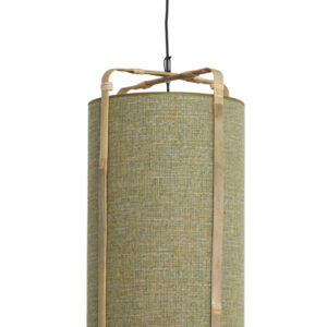 Groene hanglamp bamboe frame Light & Living Sendai