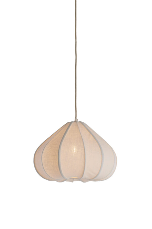 Witte japandi hanglamp peervorm Light & Living Zubeda - Image 2