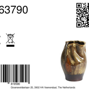 light&livingaltheakeramiekvaasdonkerbruin+crème+oranje–ø22,5x30cm-8a