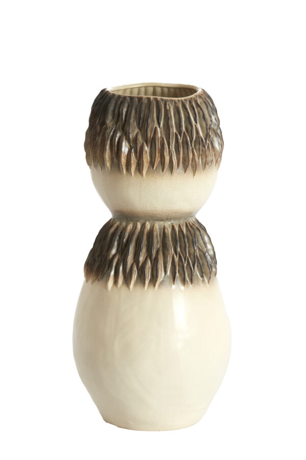 light&livingaveravaaskeramiekincrème-bruin–ø26x55cm-1