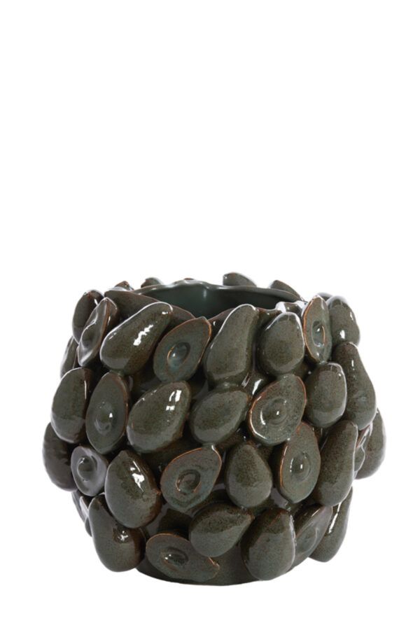 light&livingavocadovaaskeramiekbruin+groen–36x35,5x31,5cm-1