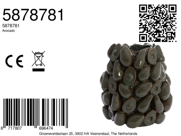 light&livingavocadovaaskeramiekbruin+groen–ø33x37,5cm-8a