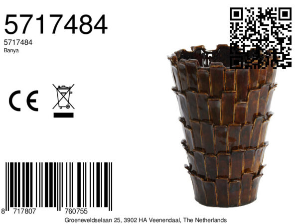 light&livingbanyavaaskeramiekglansdonkerbruin–ø33x43cm-8a