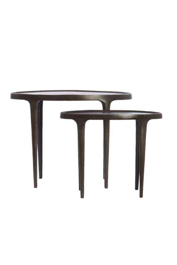 light&livingbijzettafelaricasetmetaaldonkerbruin–55x25,5x44en70x33x53cm-338