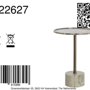 light&livingbijzettafelcivitavansteenmarmerzandgrijsdonkerbrons–ø37x49cm-8a