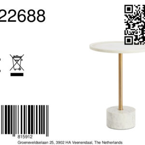 light&livingbijzettafelcivitavansteenmetwittemarmer+brons-ø37x49cm-8a