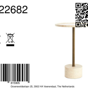 light&livingbijzettafelcivitavansteentravertinzanddonkerbrons–ø37x49cm-8a