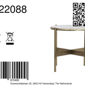 light&livingbijzettafelmacapaantiekbronsmetcrèmetravertin–ø47x45cm-8a